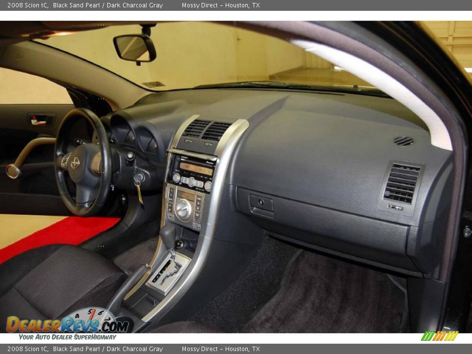 2008 Scion tC Black Sand Pearl / Dark Charcoal Gray Photo #24