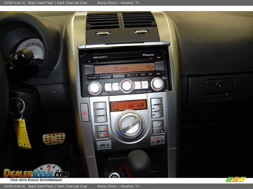 2008 Scion tC Black Sand Pearl / Dark Charcoal Gray Photo #26