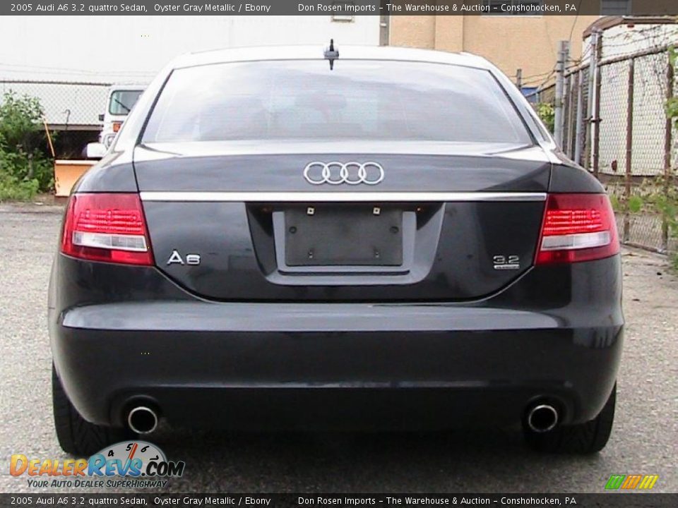 2005 Audi A6 3.2 quattro Sedan Oyster Gray Metallic / Ebony Photo #9