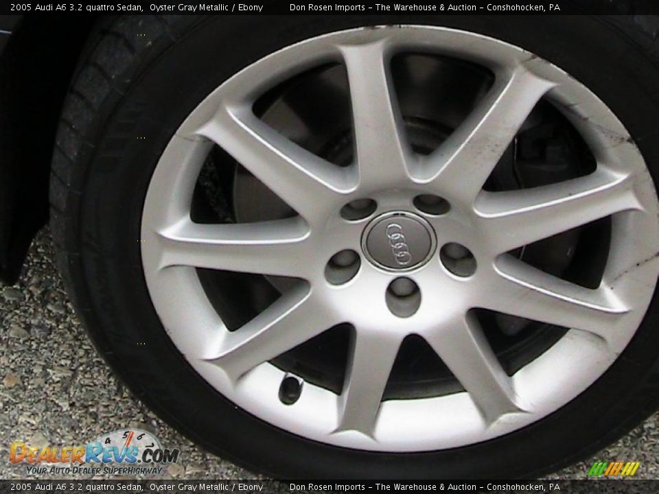 2005 Audi A6 3.2 quattro Sedan Oyster Gray Metallic / Ebony Photo #14