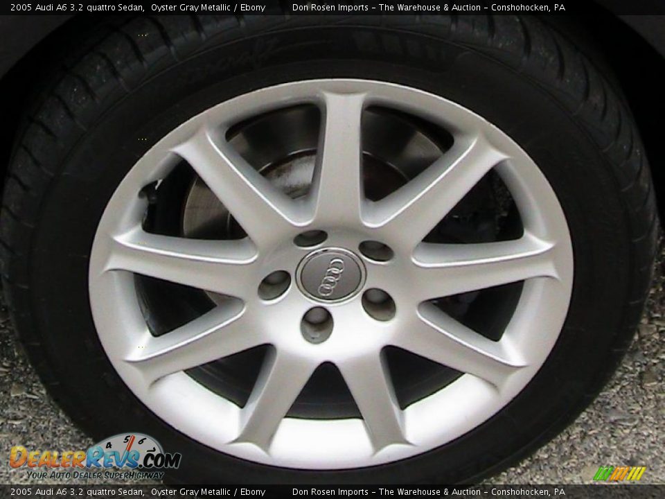 2005 Audi A6 3.2 quattro Sedan Oyster Gray Metallic / Ebony Photo #15