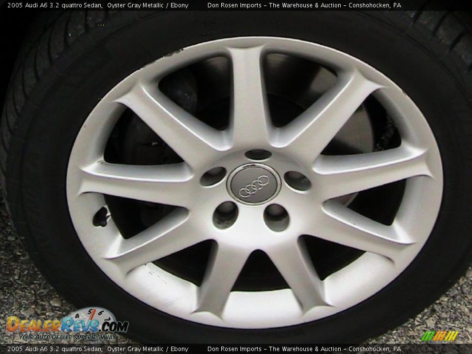 2005 Audi A6 3.2 quattro Sedan Oyster Gray Metallic / Ebony Photo #17