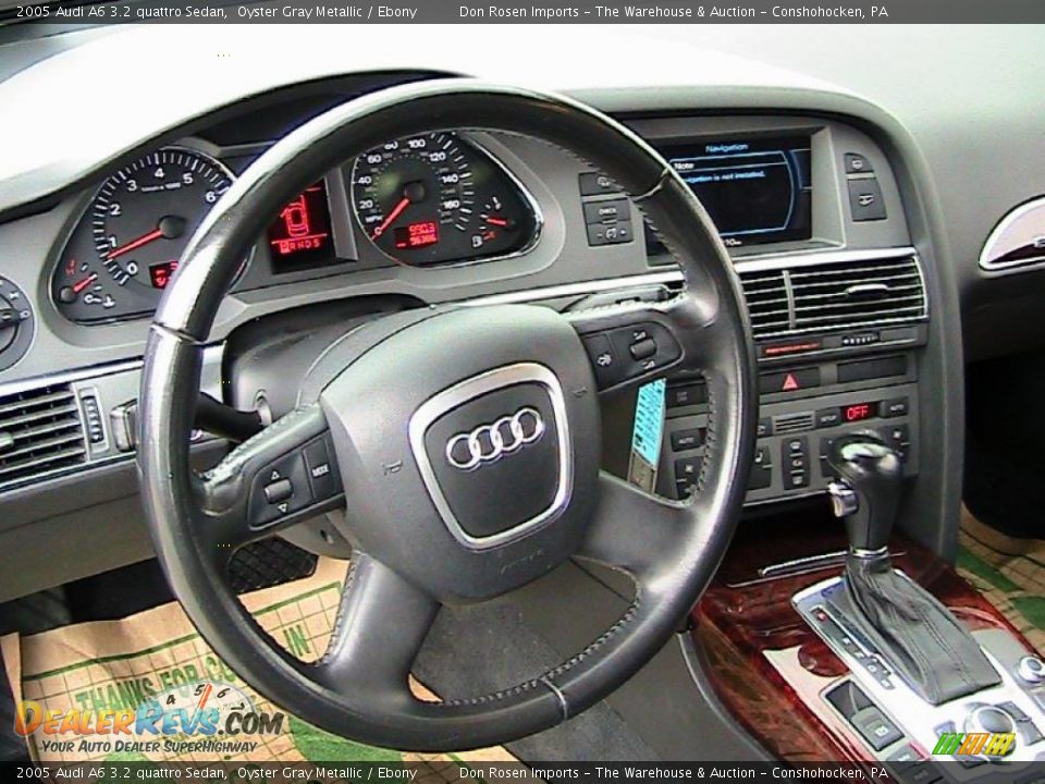 2005 Audi A6 3.2 quattro Sedan Oyster Gray Metallic / Ebony Photo #21