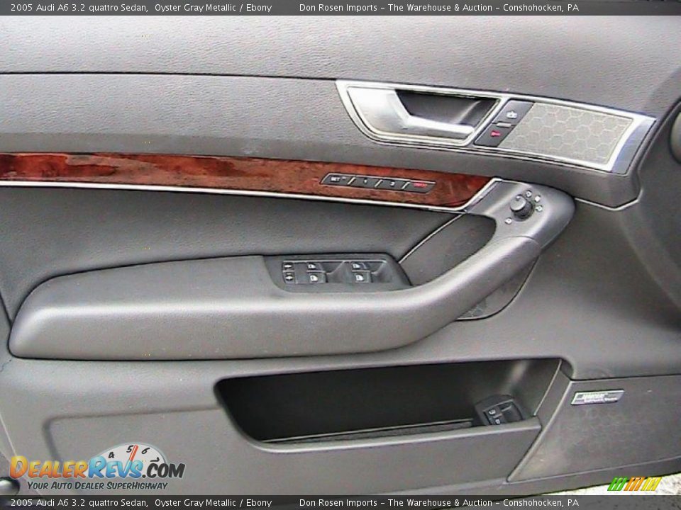 2005 Audi A6 3.2 quattro Sedan Oyster Gray Metallic / Ebony Photo #22
