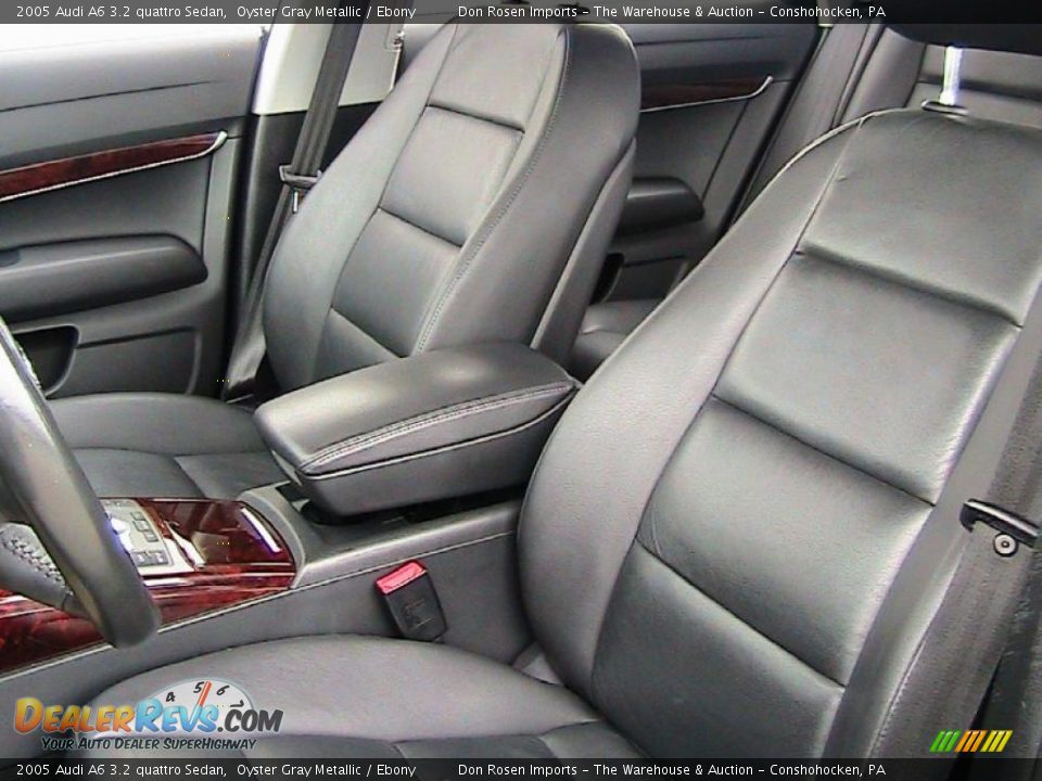 2005 Audi A6 3.2 quattro Sedan Oyster Gray Metallic / Ebony Photo #24