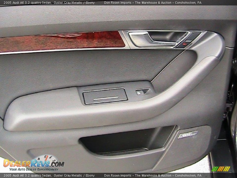 2005 Audi A6 3.2 quattro Sedan Oyster Gray Metallic / Ebony Photo #26