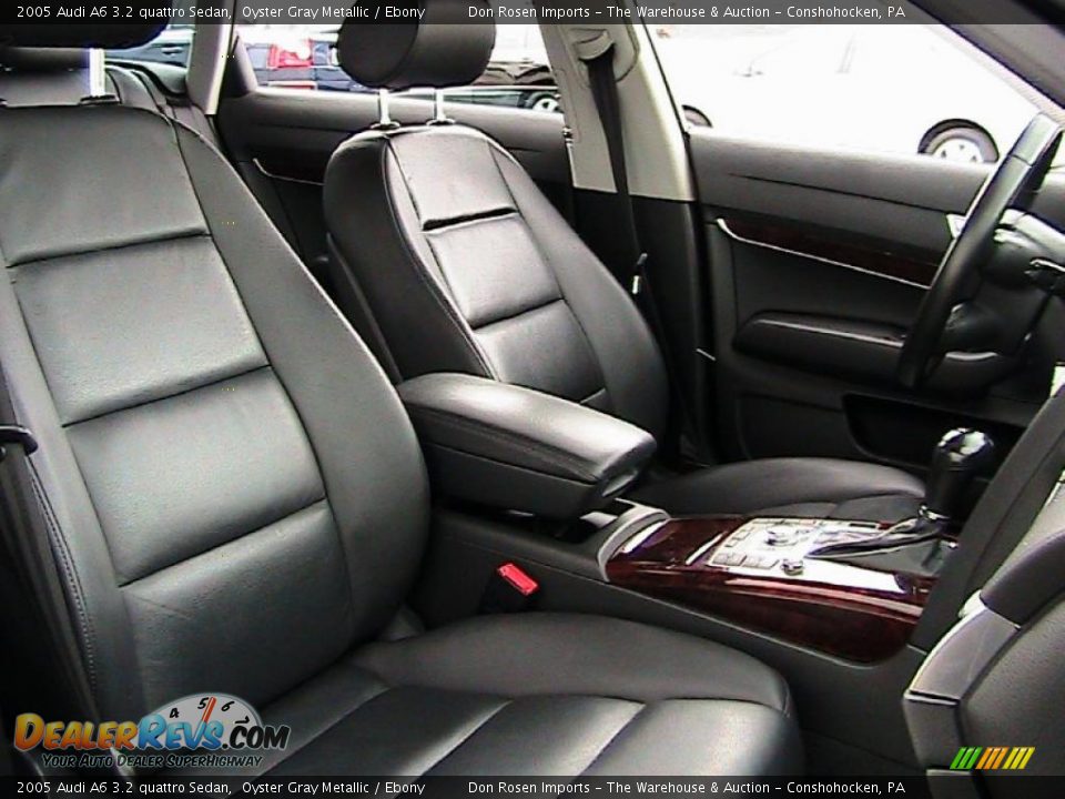 2005 Audi A6 3.2 quattro Sedan Oyster Gray Metallic / Ebony Photo #33