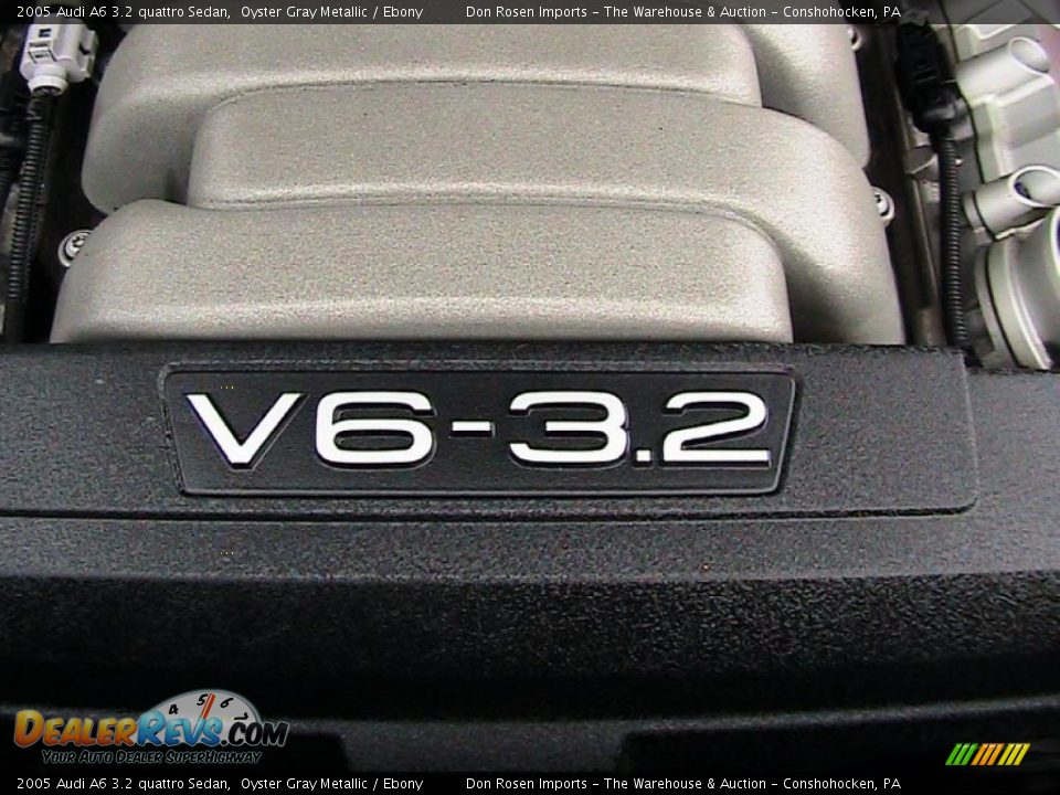 2005 Audi A6 3.2 quattro Sedan Oyster Gray Metallic / Ebony Photo #35