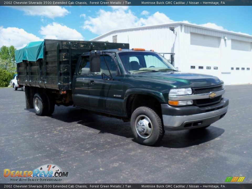 2002 Chevrolet Silverado 3500 Extended Cab Chassis Forest Green Metallic / Tan Photo #7