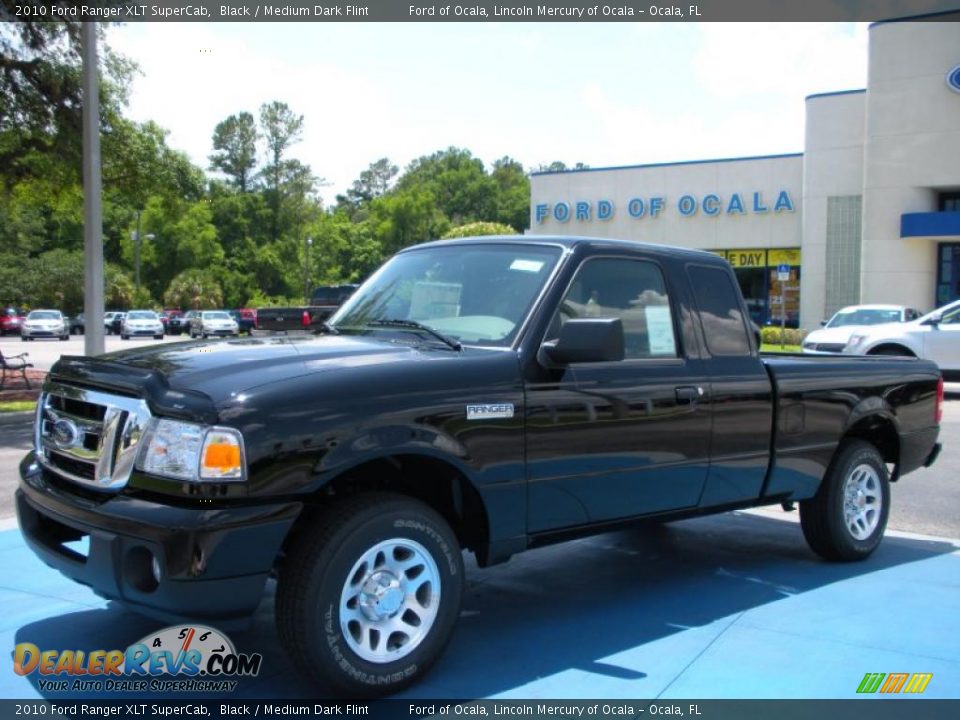 2010 Ford Ranger XLT SuperCab Black / Medium Dark Flint Photo #1