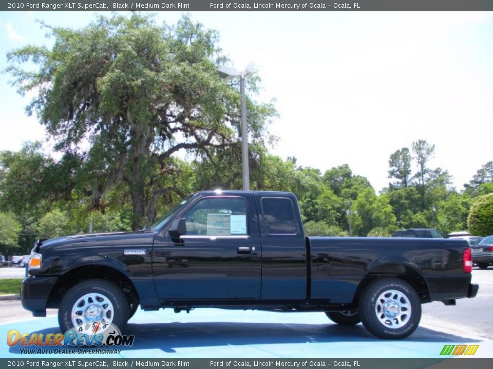 2010 Ford Ranger XLT SuperCab Black / Medium Dark Flint Photo #2