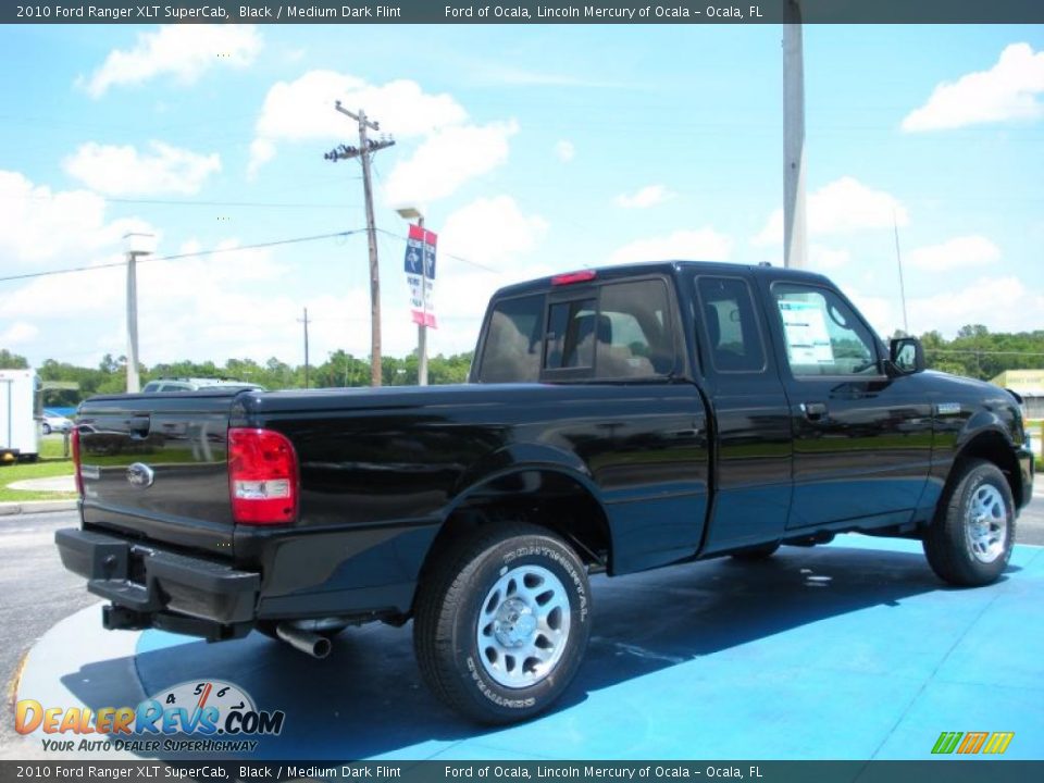 2010 Ford Ranger XLT SuperCab Black / Medium Dark Flint Photo #3