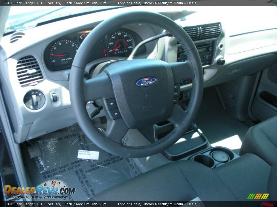 2010 Ford Ranger XLT SuperCab Black / Medium Dark Flint Photo #7