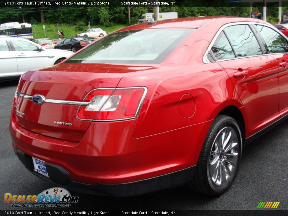 2010 Ford Taurus Limited Red Candy Metallic / Light Stone Photo #4