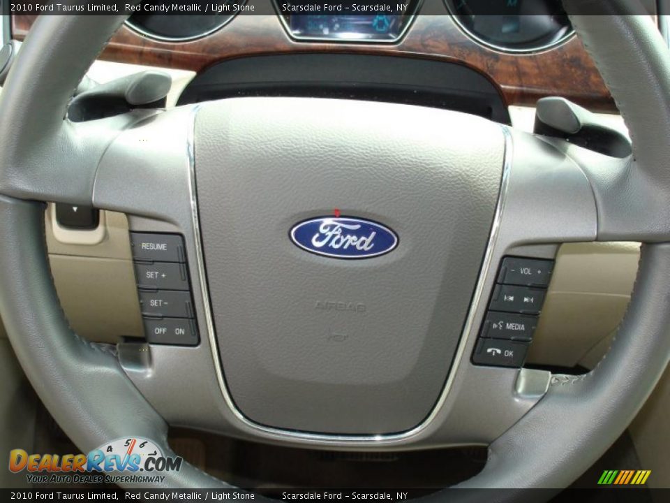 2010 Ford Taurus Limited Red Candy Metallic / Light Stone Photo #19