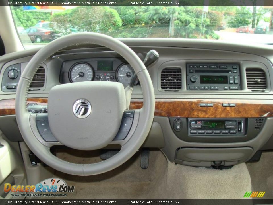 2009 Mercury Grand Marquis LS Smokestone Metallic / Light Camel Photo #17
