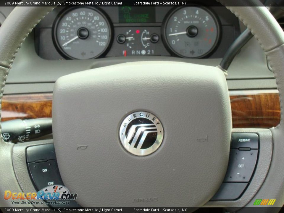 2009 Mercury Grand Marquis LS Smokestone Metallic / Light Camel Photo #19
