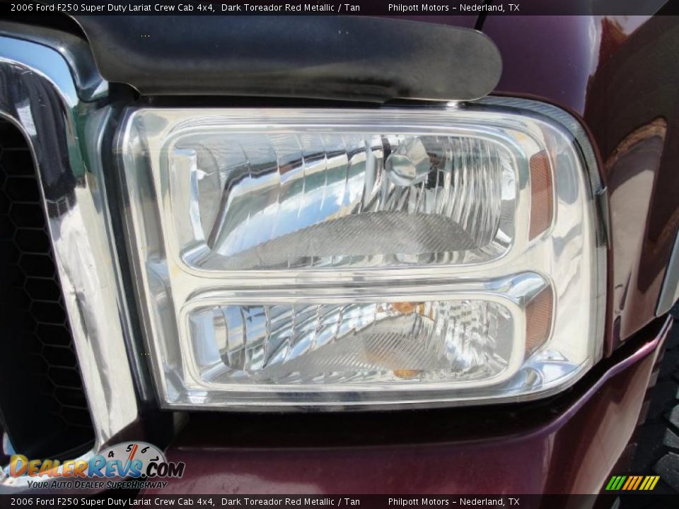 2006 Ford F250 Super Duty Lariat Crew Cab 4x4 Dark Toreador Red Metallic / Tan Photo #10