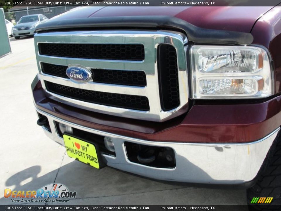 2006 Ford F250 Super Duty Lariat Crew Cab 4x4 Dark Toreador Red Metallic / Tan Photo #11