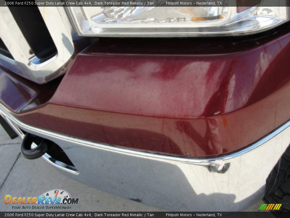 2006 Ford F250 Super Duty Lariat Crew Cab 4x4 Dark Toreador Red Metallic / Tan Photo #12