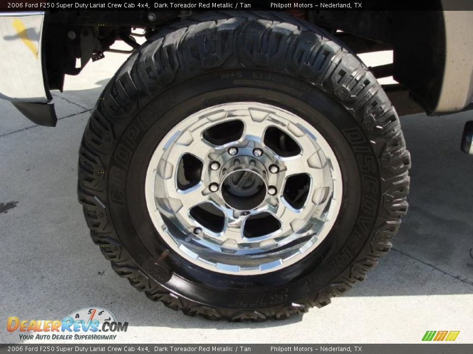 2006 Ford F250 Super Duty Lariat Crew Cab 4x4 Dark Toreador Red Metallic / Tan Photo #13