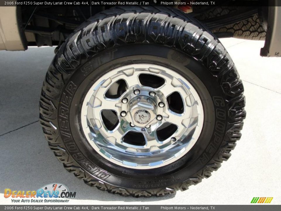 2006 Ford F250 Super Duty Lariat Crew Cab 4x4 Dark Toreador Red Metallic / Tan Photo #14
