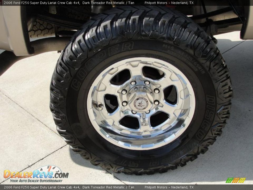 2006 Ford F250 Super Duty Lariat Crew Cab 4x4 Dark Toreador Red Metallic / Tan Photo #15