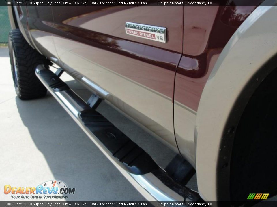 2006 Ford F250 Super Duty Lariat Crew Cab 4x4 Dark Toreador Red Metallic / Tan Photo #20