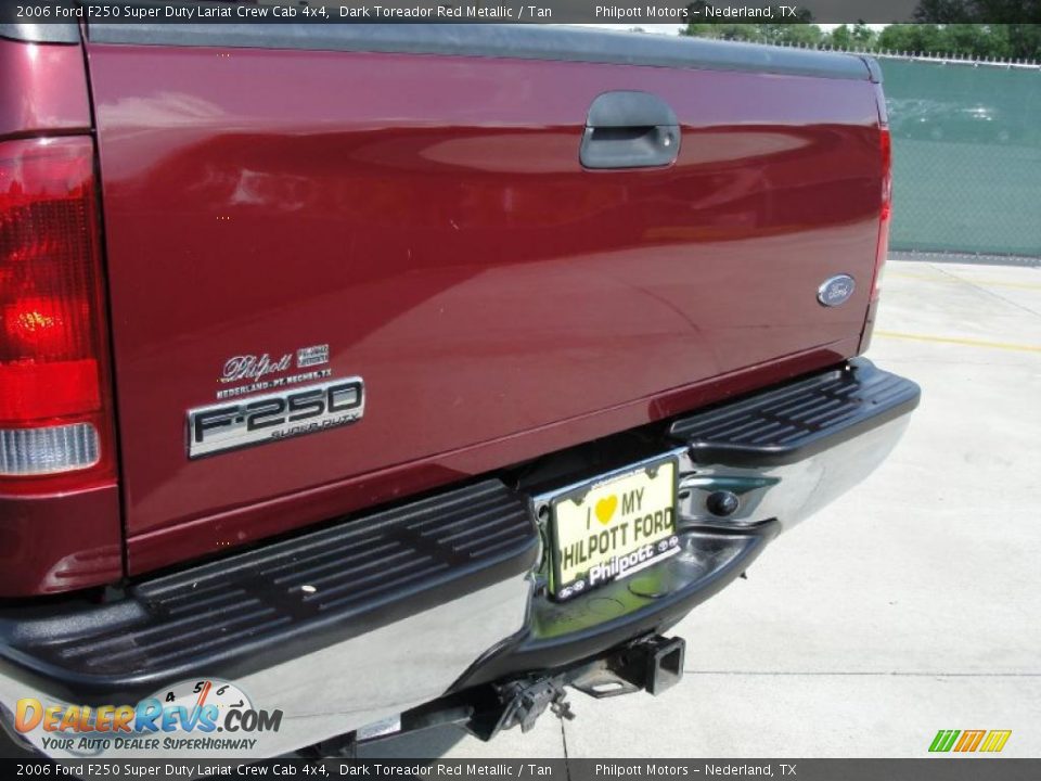 2006 Ford F250 Super Duty Lariat Crew Cab 4x4 Dark Toreador Red Metallic / Tan Photo #24