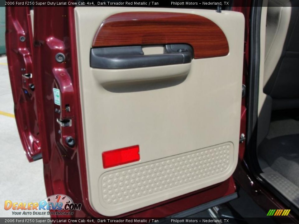 2006 Ford F250 Super Duty Lariat Crew Cab 4x4 Dark Toreador Red Metallic / Tan Photo #35