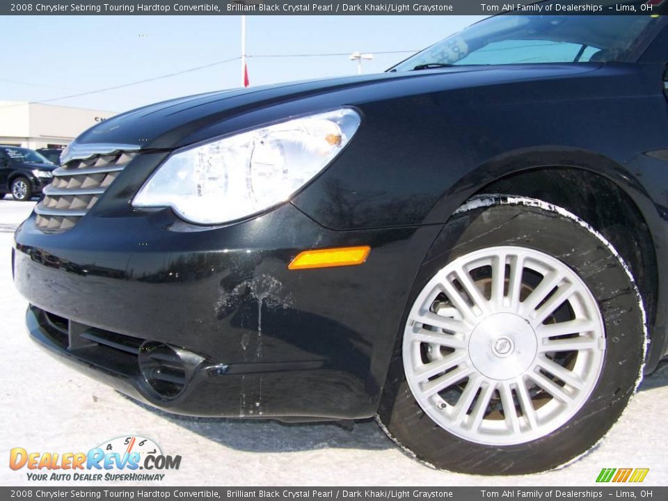 2008 Chrysler Sebring Touring Hardtop Convertible Brilliant Black Crystal Pearl / Dark Khaki/Light Graystone Photo #2