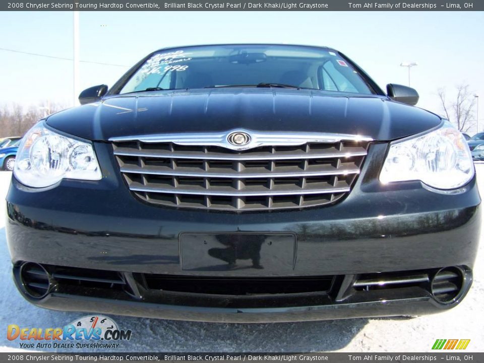 2008 Chrysler Sebring Touring Hardtop Convertible Brilliant Black Crystal Pearl / Dark Khaki/Light Graystone Photo #3