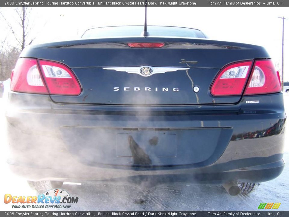2008 Chrysler Sebring Touring Hardtop Convertible Brilliant Black Crystal Pearl / Dark Khaki/Light Graystone Photo #5