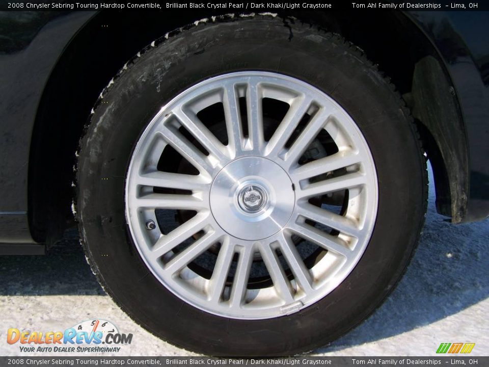 2008 Chrysler Sebring Touring Hardtop Convertible Brilliant Black Crystal Pearl / Dark Khaki/Light Graystone Photo #7