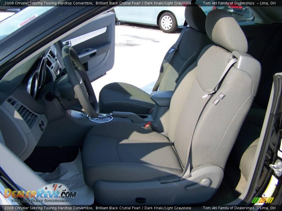 2008 Chrysler Sebring Touring Hardtop Convertible Brilliant Black Crystal Pearl / Dark Khaki/Light Graystone Photo #9