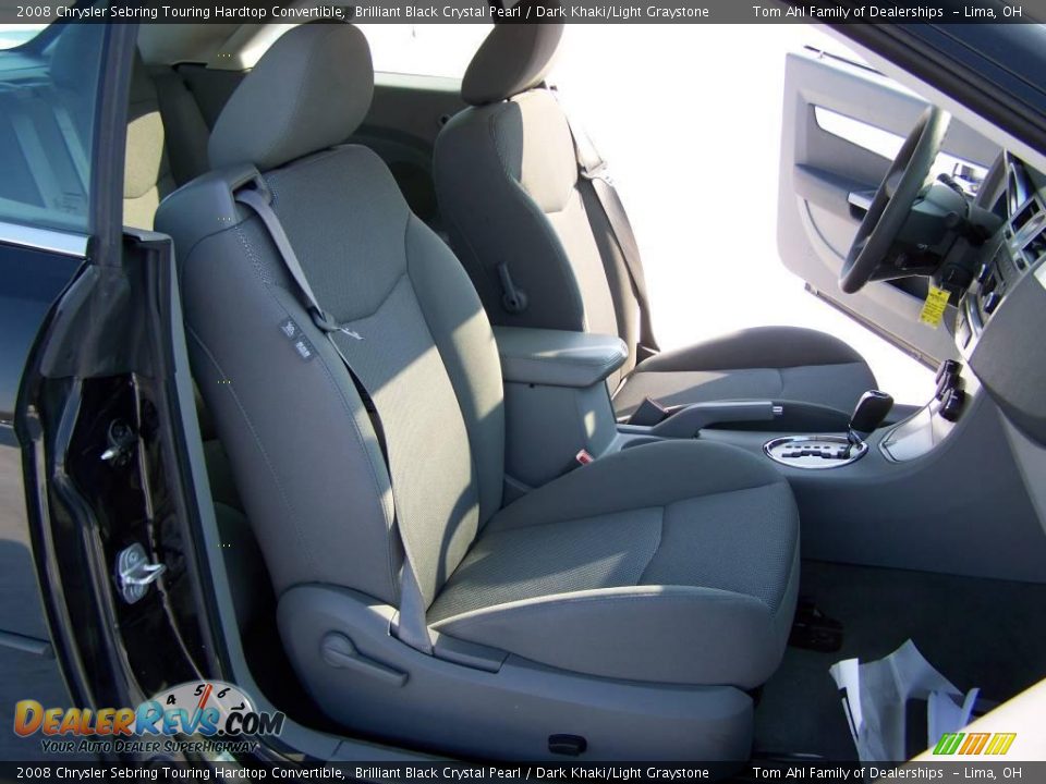2008 Chrysler Sebring Touring Hardtop Convertible Brilliant Black Crystal Pearl / Dark Khaki/Light Graystone Photo #10