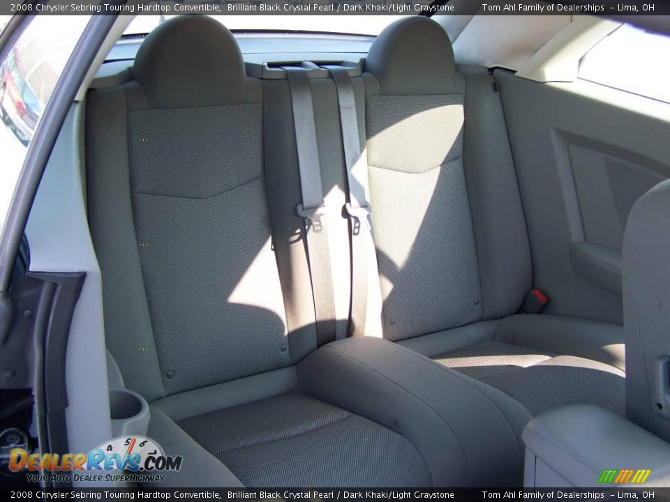 2008 Chrysler Sebring Touring Hardtop Convertible Brilliant Black Crystal Pearl / Dark Khaki/Light Graystone Photo #11