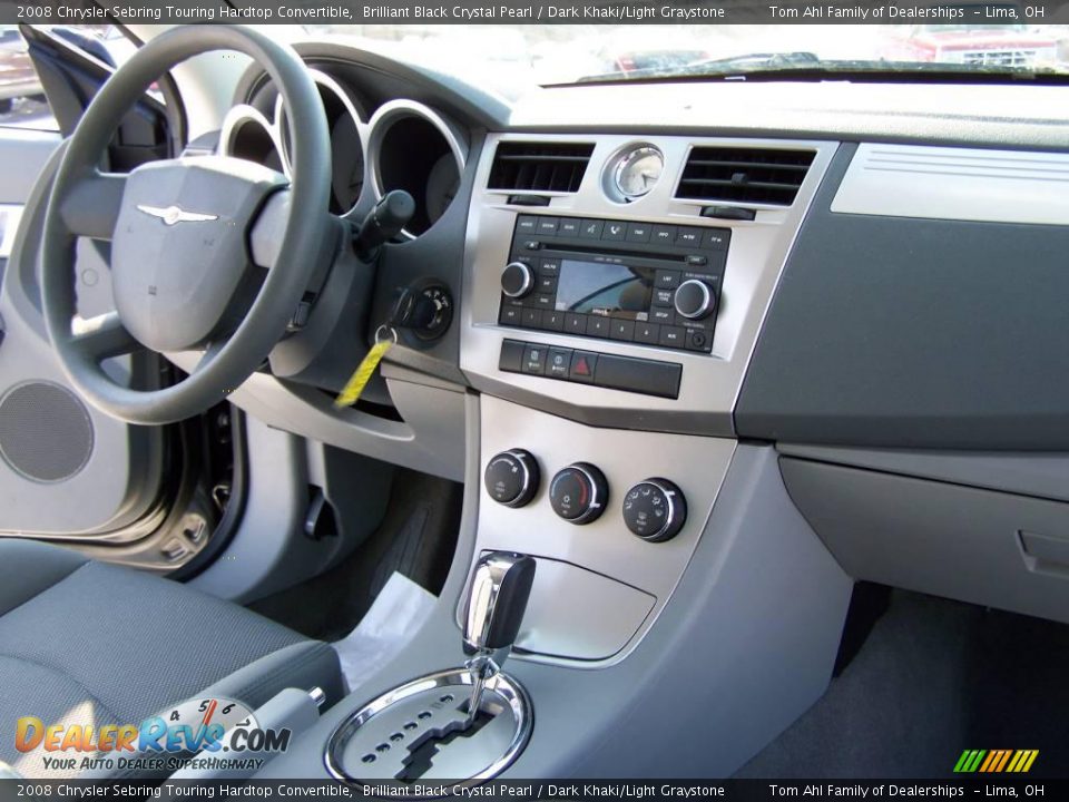 2008 Chrysler Sebring Touring Hardtop Convertible Brilliant Black Crystal Pearl / Dark Khaki/Light Graystone Photo #12