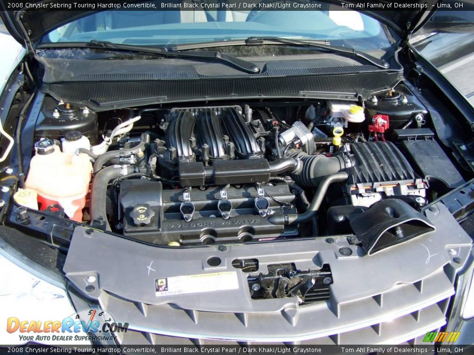 2008 Chrysler Sebring Touring Hardtop Convertible Brilliant Black Crystal Pearl / Dark Khaki/Light Graystone Photo #13