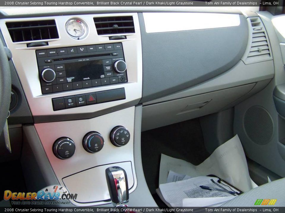 2008 Chrysler Sebring Touring Hardtop Convertible Brilliant Black Crystal Pearl / Dark Khaki/Light Graystone Photo #16