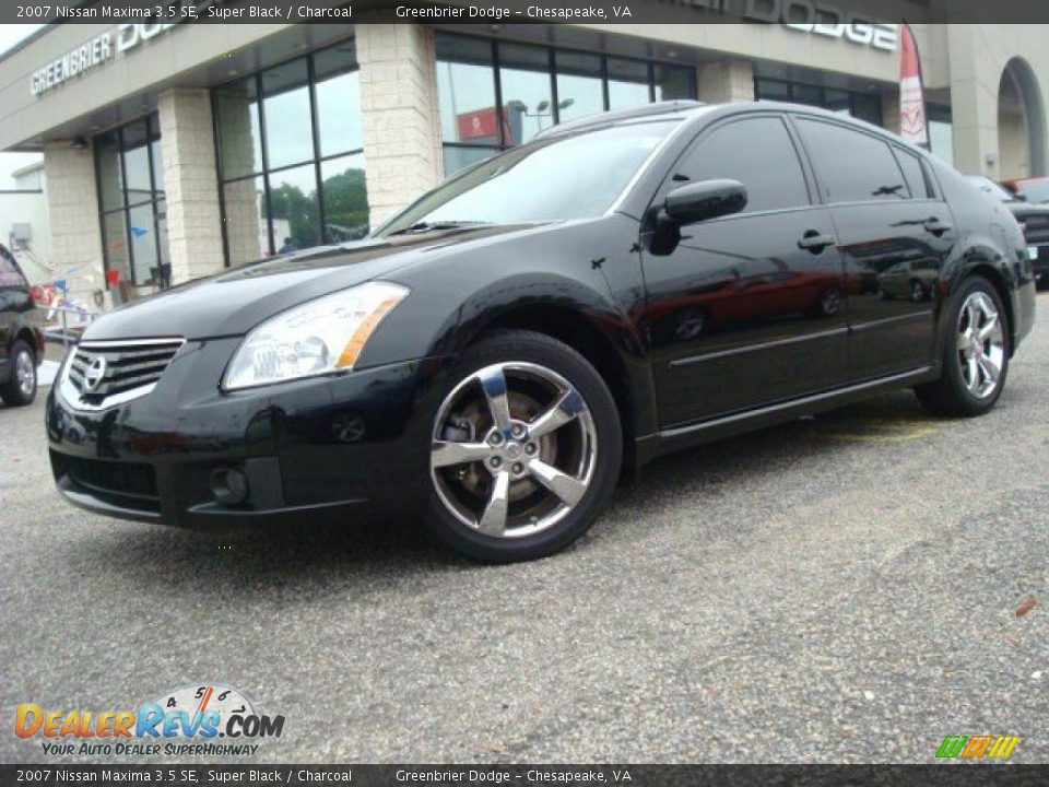 2007 Nissan Maxima 3.5 SE Super Black / Charcoal Photo #2