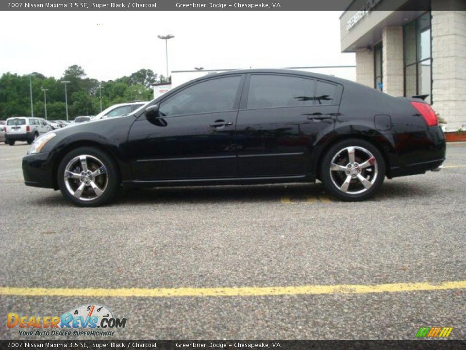 2007 Nissan Maxima 3.5 SE Super Black / Charcoal Photo #3