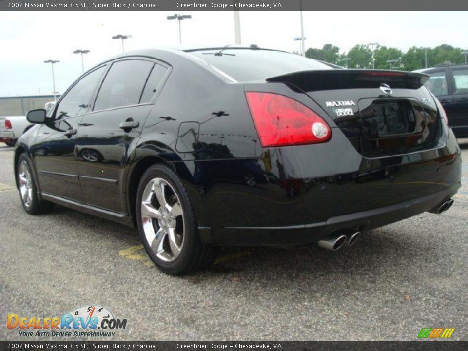 2007 Nissan Maxima 3.5 SE Super Black / Charcoal Photo #4