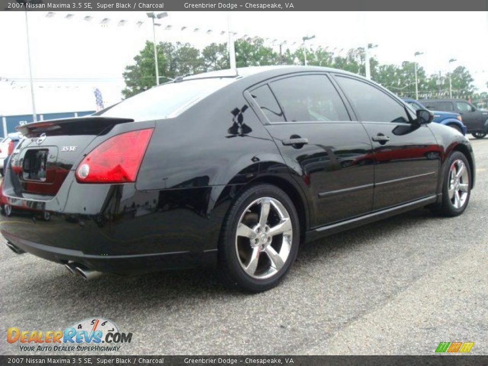2007 Nissan Maxima 3.5 SE Super Black / Charcoal Photo #5