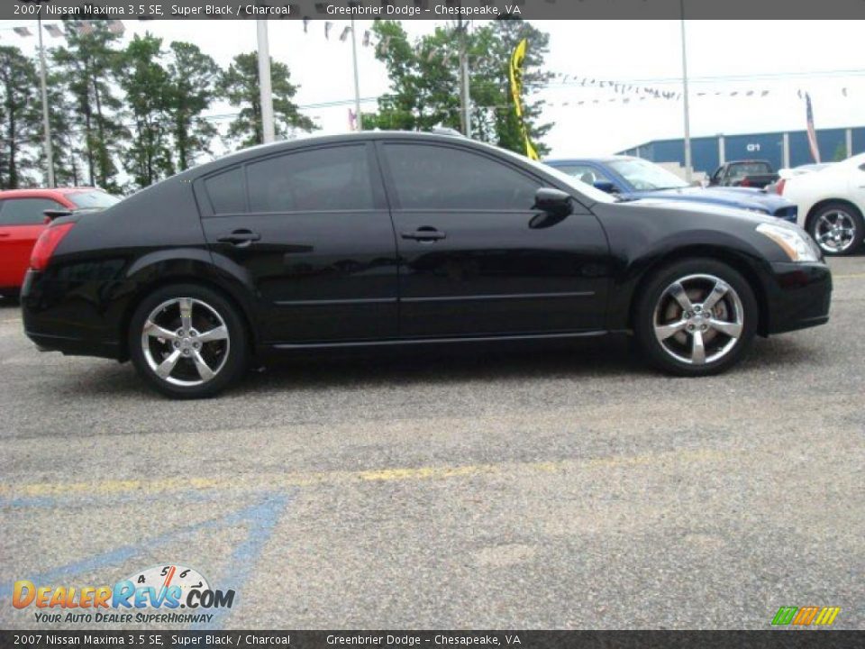 2007 Nissan Maxima 3.5 SE Super Black / Charcoal Photo #6