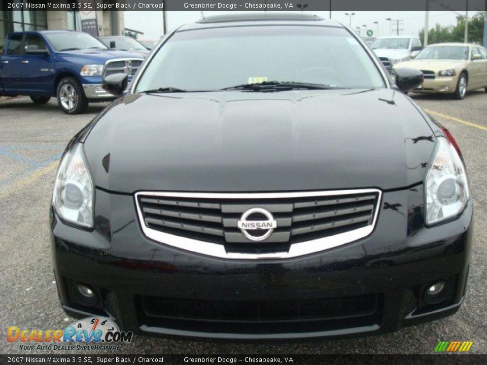 2007 Nissan Maxima 3.5 SE Super Black / Charcoal Photo #8