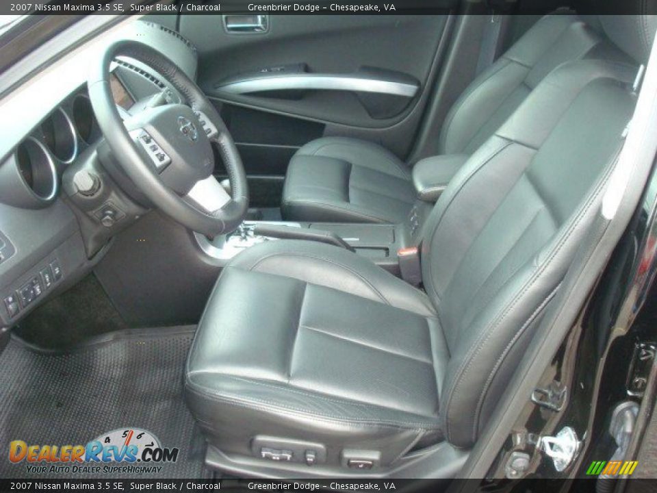 2007 Nissan Maxima 3.5 SE Super Black / Charcoal Photo #9