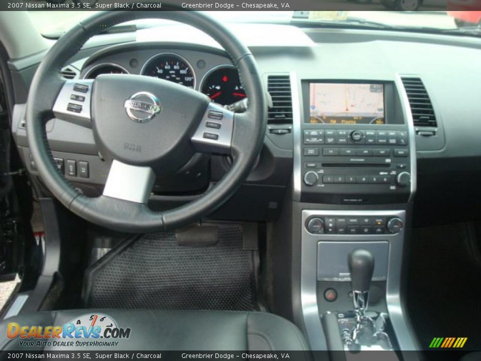 2007 Nissan Maxima 3.5 SE Super Black / Charcoal Photo #11