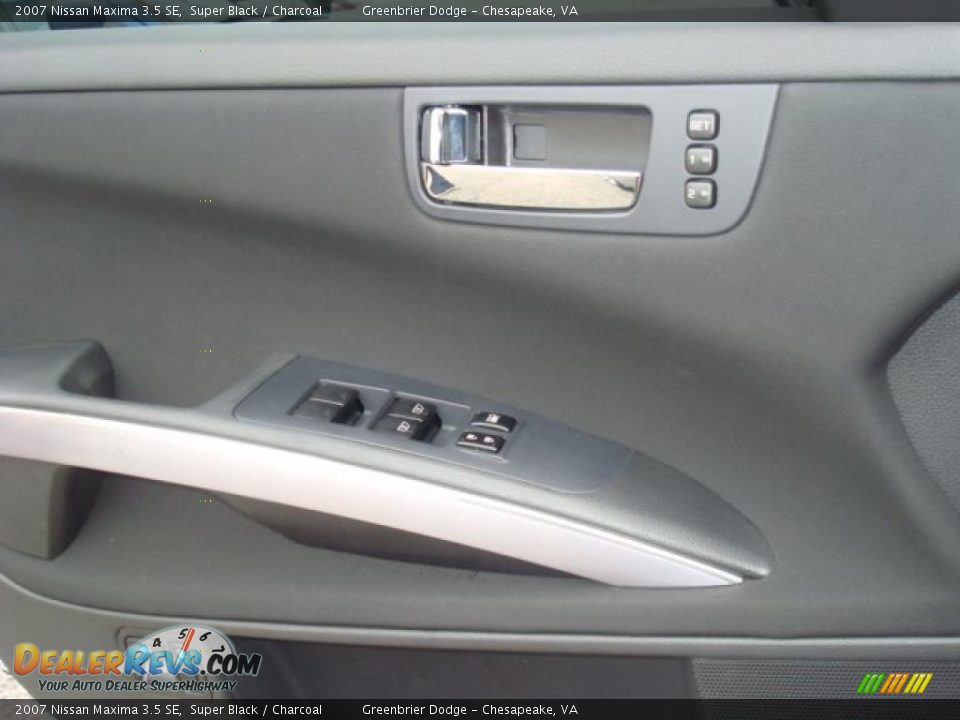 2007 Nissan Maxima 3.5 SE Super Black / Charcoal Photo #15