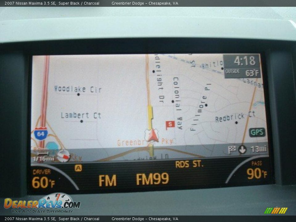 2007 Nissan Maxima 3.5 SE Super Black / Charcoal Photo #16